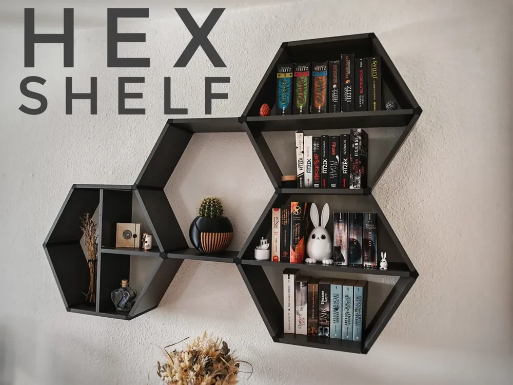 Estantería Hexagonal – Sistema de Pared Modular